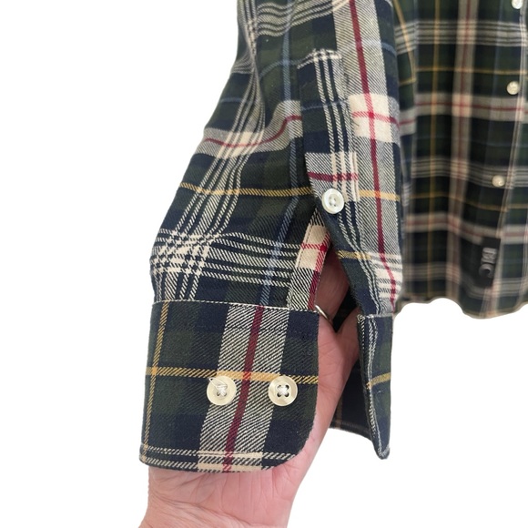 BLC Men’s Hunter Green & Navy Plaid Flannel Shirt - Picture 3 of 8
